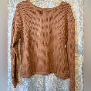 Lands' End Women's Brown Crew Neck Sweater